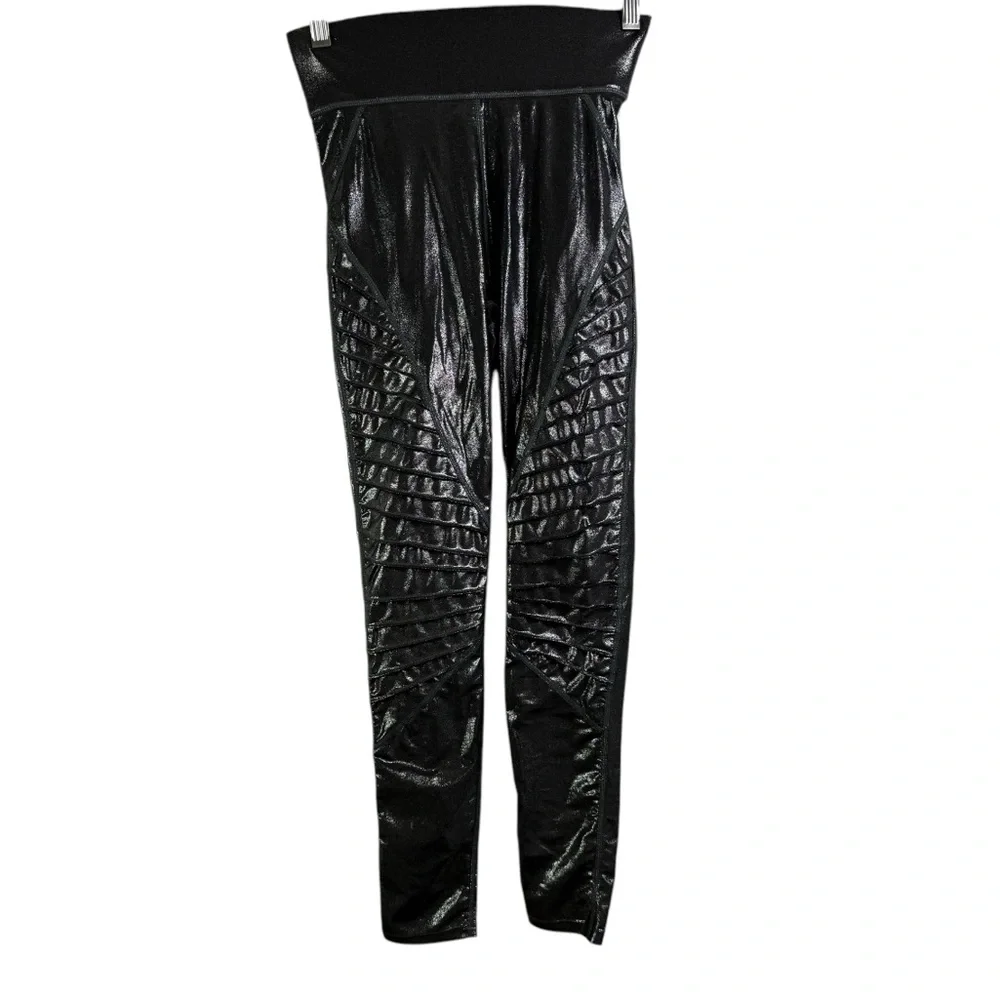 Carbon 38 Abbot Kinney High Rise Full Length Motto Shine Leggings - Picture 2 of 5